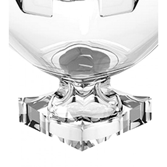 Centro De Mesa 22cm Por 18,5cm Quadrado Com Pé Castle Cristal Ecológico